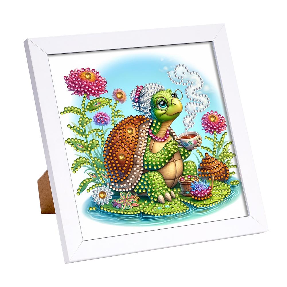 5D Animal DIY Partial Special Shape Drill Diamond Painting Kit W/ Frame