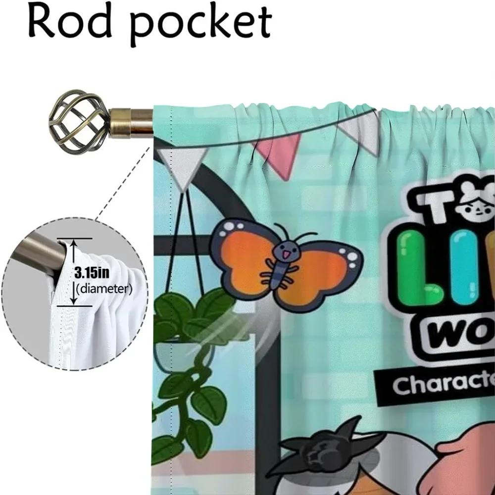 Tocas Life World Priečkový záves do izby 2 panely Domáce interiérové závesy Halloweenska dekorácia Tieniace závesy Tyl do spálne