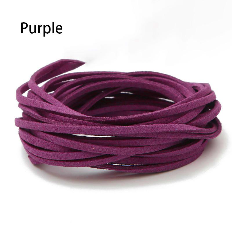 10 Meters 3mm Flat Faux Suede Braided Cord Korean Velvet Leather DIY Handmade Beading Bracelet Jewelry Making Thread String Rope
