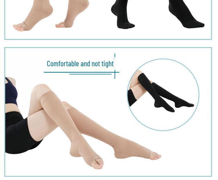 Medical Grade Class II Anti-Varicose Mid-Calf Compression Socks for Nurses