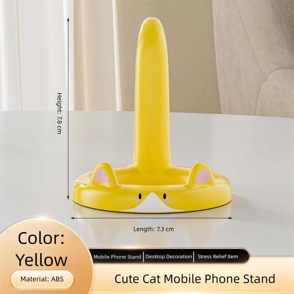 Universal Cartoon Cat Phone Holder Desktop Adjustable Angle Phone Stand Portable Multi-function Mobile Phone Bracket Studying