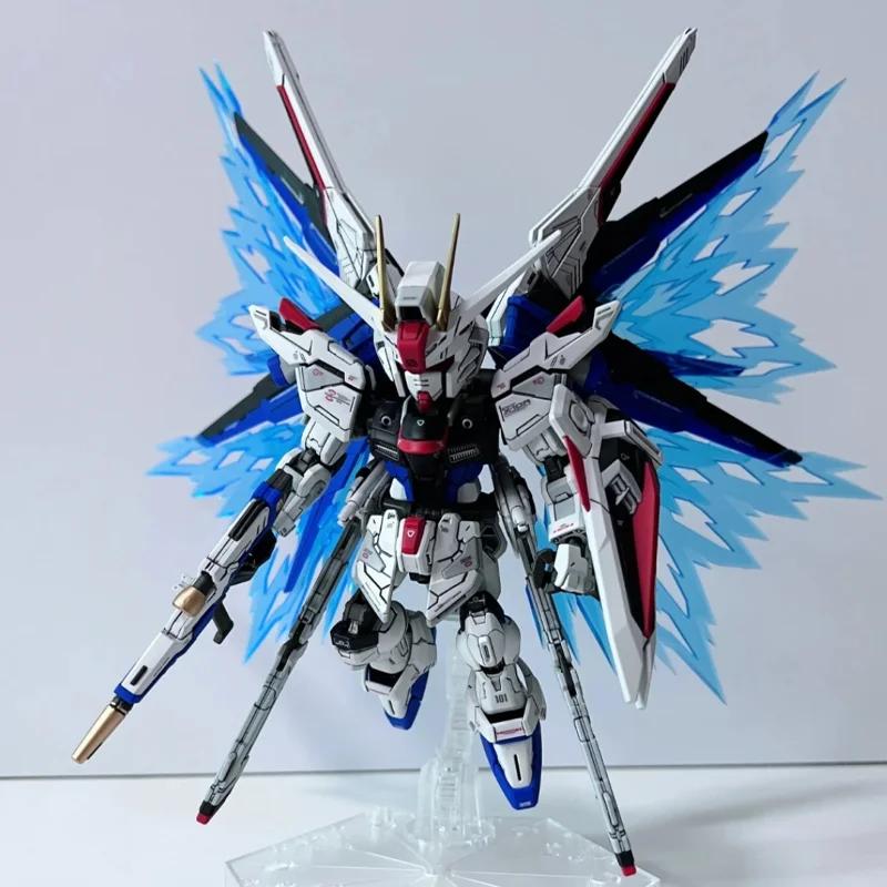 MGSD Freedom ZGMF-X10A Mech Assembly Model Kit Action Figure Light Wing Effect Parts Desktop Decoration Doll Boy Puzzle Toy Gift