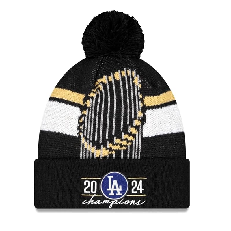 

Los Angeles Dodgers 2024 world champion commemoration knit hat, With championship trophy logo [product]