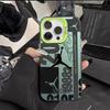 Cartoon basketball flying man iPhone 15 Plus phone case, drop-proof, iPhone 16 Pro Max frosted case, trendy.