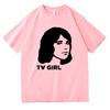 Summer men's TV GIRL band printed T-shirt, 100% pure cotton cartoon Harajuku comfortable clothing top
