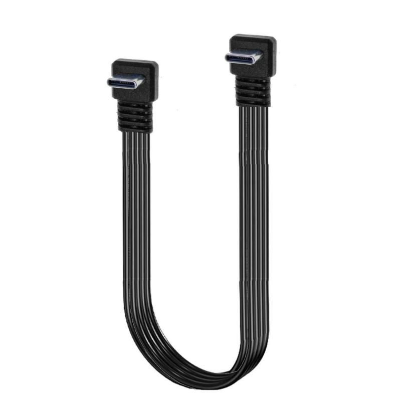 45W 90 Degree Elbow USB C Type C Cable Type C To USB C Male Fast Charging Data Cord for Laptop PC Phone Laptop