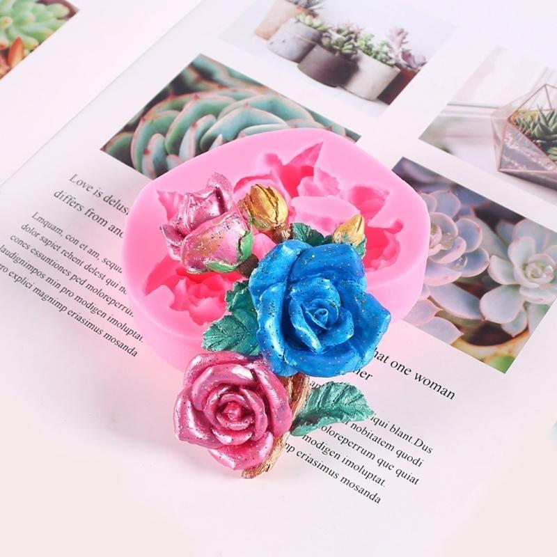 Plant Flowers Shaped Mold Fondant Resin Mould Cake Pastry Baking DIY Supplies
