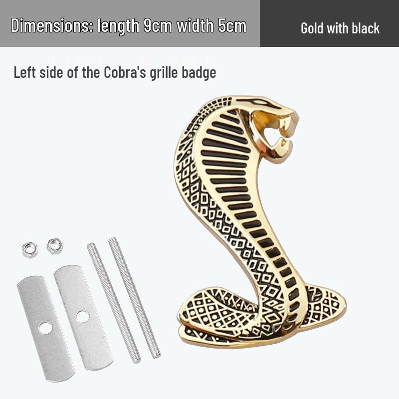 Cobra Snake Metal Grille Emblem for Ford Mustang