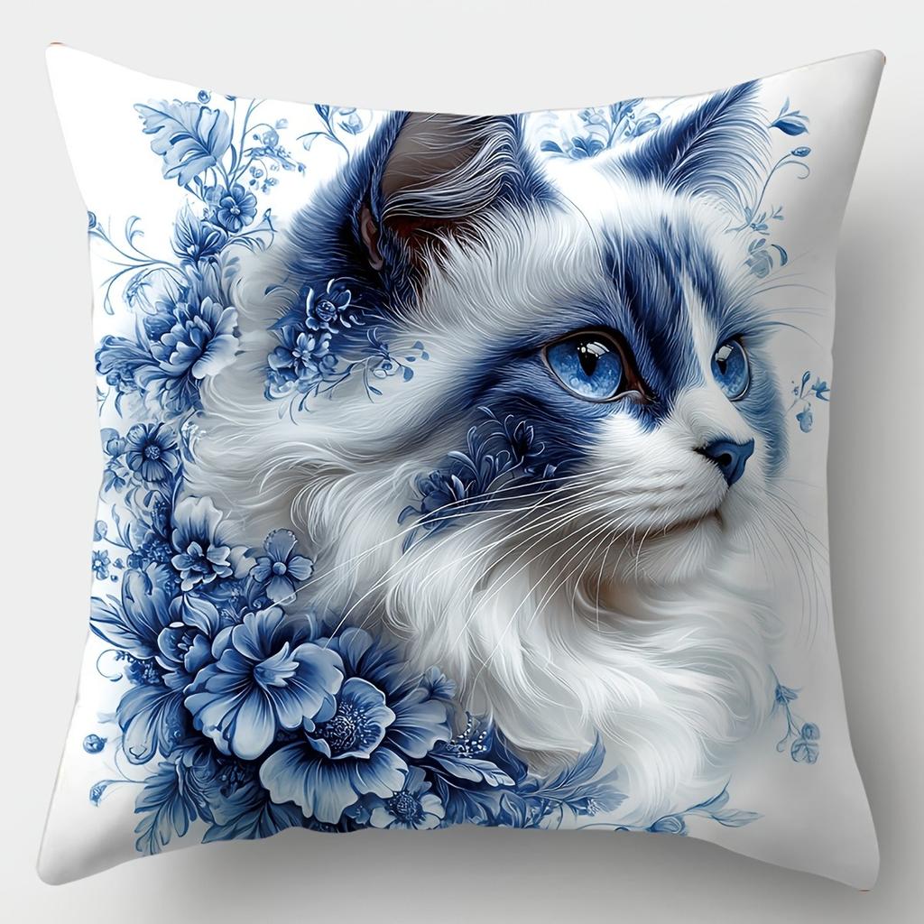 Modern Cat Print pillowcaseSuitable for Sofa Car Bedroom Decorative Cushion Cover Pillow Cover