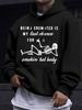 American/European Style Unisex Autumn/Winter Printed Hoodie Long-Sleeve Sweatshirt, Skull with Fun Text Print Hooded Sweatshirt, Dark and Quirky Trend