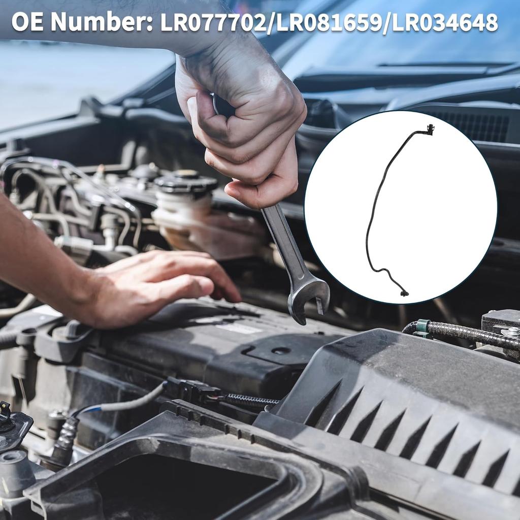 Radiator Hose for Land Rover Discovery 2017-2020 for Land Rover Range Rover Good Sealing No.LR077702/LR081659/LR034648 Upper Vent Reservoir Hose