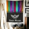 Name Custom Game Legend of Zelda Wall Tapestry Aesthetic Wall Hanging Printed Fabric Blanket Decorative Tapestries for Bedroom Living Room Home Decor