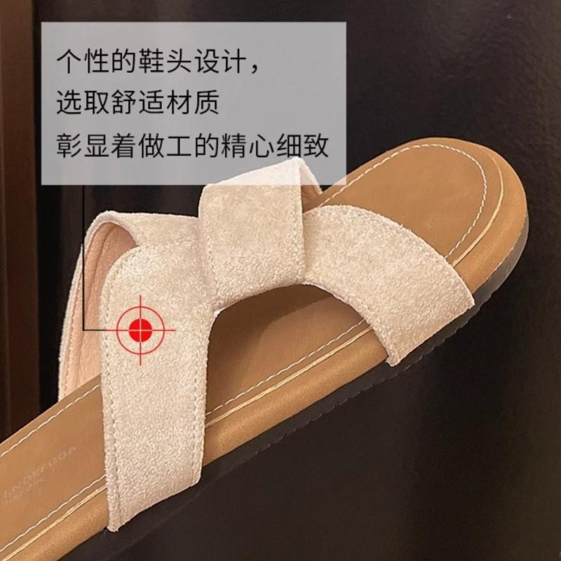 Mode 2025 Neue Sommer Herbst Damen Twist Knoten Gekreuzte Sandalen Rutschfeste Flache Lässige Resort Strand Outdoor Hawaii Einfarbige Hausschuhe