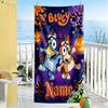 Halloween Costume Parade Customized Name Beach Towel High Absorbency & Quick-Dry