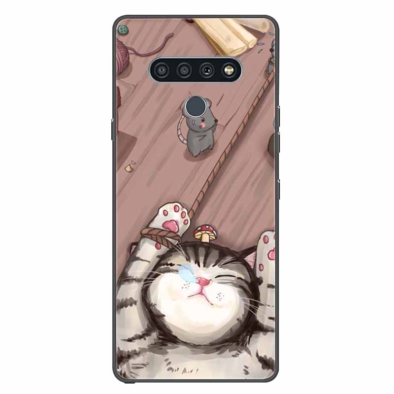 For LG K41s K51s Case Silicone Soft Fashion Animal Back Cover for LG Q70 Q60 Case Protector On for LGQ60 K 51S Cartoon Phone Bag