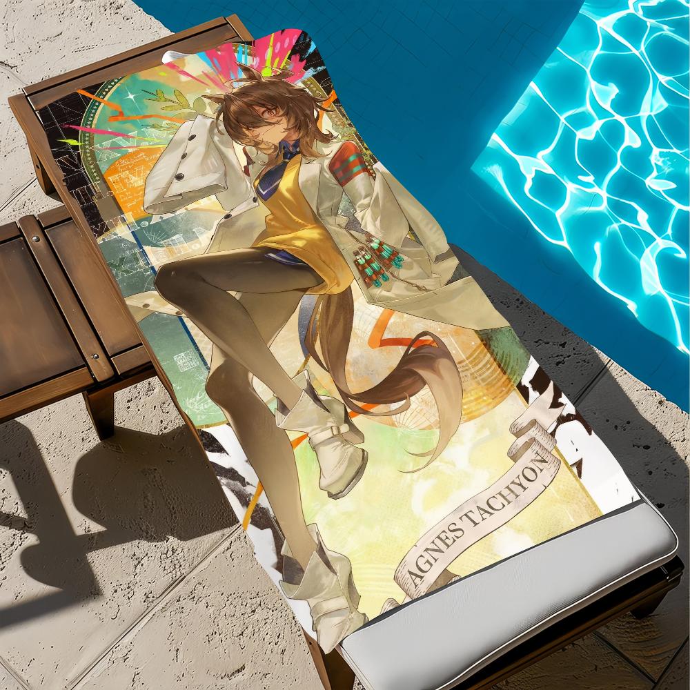 Agnes T-tachyon U-Uma Towel Beach Quick Dry Soft M-musume Pool Towels Gift for Travel Gym Shower Camping sports