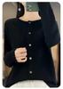 Women's Osmanthus Stitch Wool Cardigan - Round Neck, Loose Fit, Button-Up, Casual Knitwear Outerwear