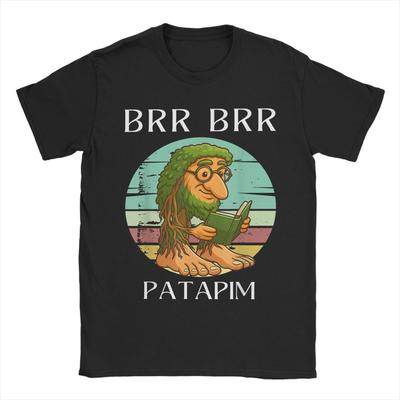 BRR Patapim Čtenářská kniha Vtipná italská memová trička pro muže 100% bavlněné tričko Trička s kulatým výstřihem Oblečení s krátkým rukávem