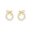 Compact Bow Earrings, Fashionable And Versatile Earrings, Exquisite Women'S Daily Accessories.