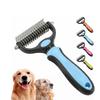 Massage Feature Pet Grooming Tool Deshedding Brush for Dog Cats Double Side Design Hair Remover Comfort Experience Knot Remover
