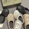 New hole shoes women's summer high heels wear thick soles non-slip beach bag head drag sandals women