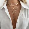 Ingemark Lot de 5 Colliers Ras-du-cou Pendentifs Croix Créatifs Colorés Vintage pour Femmes Tendance Exquis Chaîne Dorée Bijoux Cadeaux