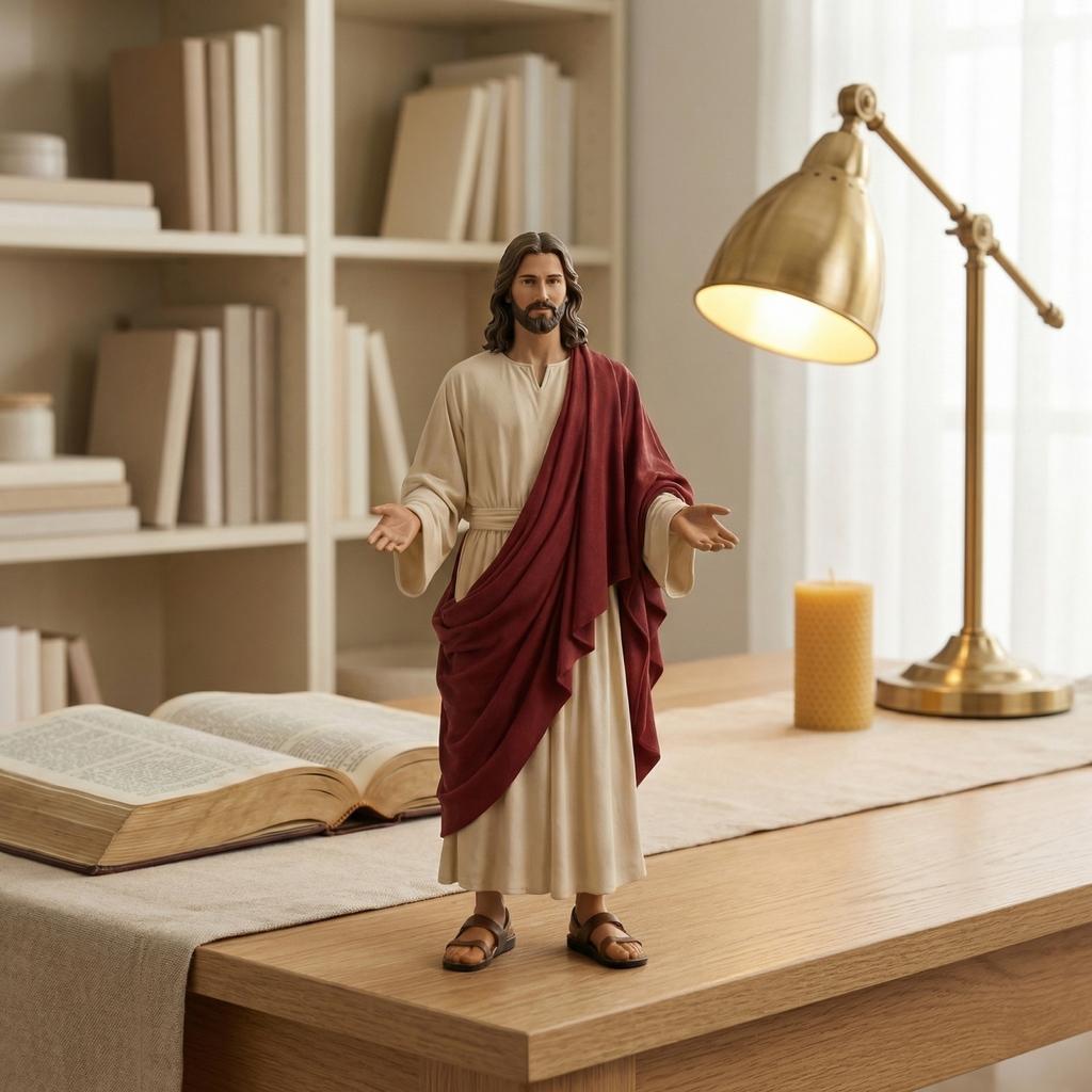 Religiös Figur Jesusstaty Harts Dekorativ Skulptur för Hem Kontor Kyrka Inomhus Utomhus Display Prydnad