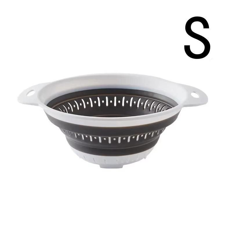 Silicone Kitchen Foldable Storage Basket Collapsible Colander Strainer Fruit Vegetable Washing Kitchen Drainer Filter Organzier