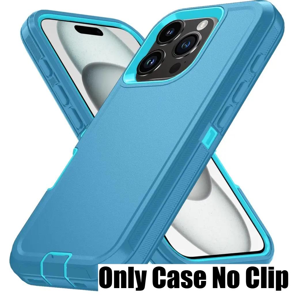 Military Defender Shockproof Armor Phone Case For IPhone Air 17 16 Pro Max 15 14 Plus 13 12 11 Smooth-Touch Ott PC+TPU Box Non-slip Protect Cover Clip