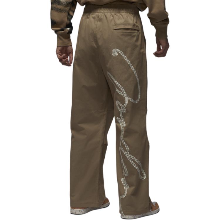 Jordan MVP Fashion Versatile Loose Woven Casual Pants Men Bottoms Desert-Camouflage Sail-White HQ8136257