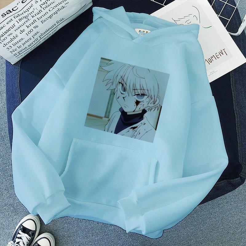 Kawaii Hunter X Hunter Women Hoodies Sweatshirt Killua Zoldyck Anime Manga Loose Hoodie Sweatshirt Oversized Winter Pullover Clothes