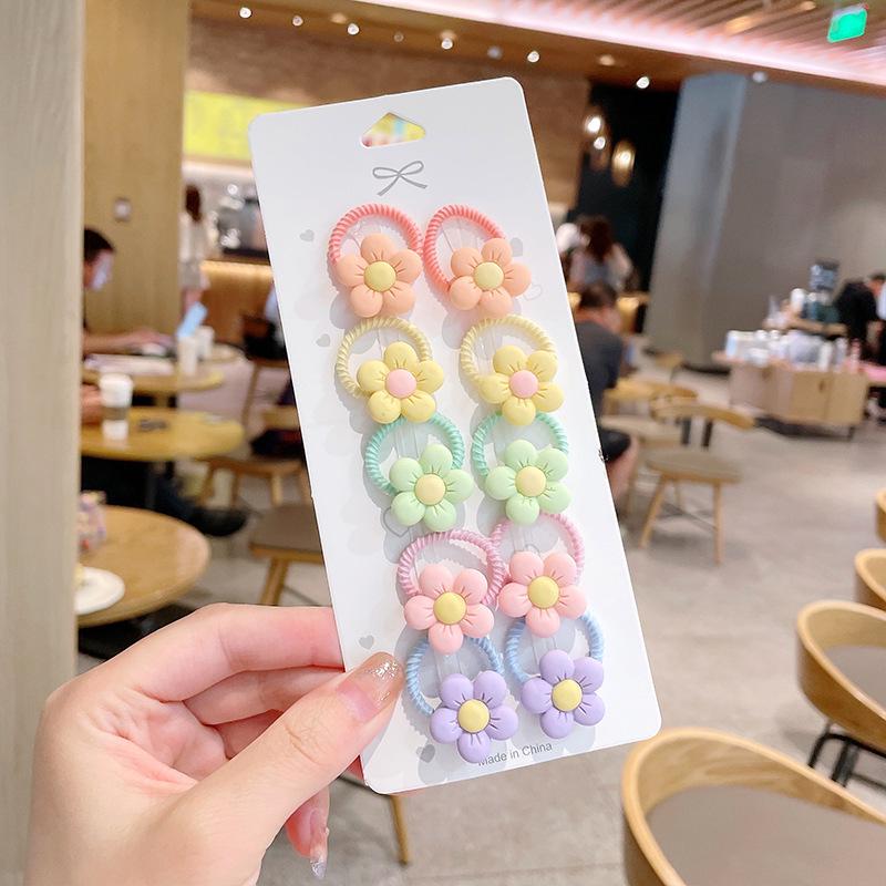 Soft Cartoon Elastic Hair Ties for Kids - Gentle, Non-Pulling Rubber Bands