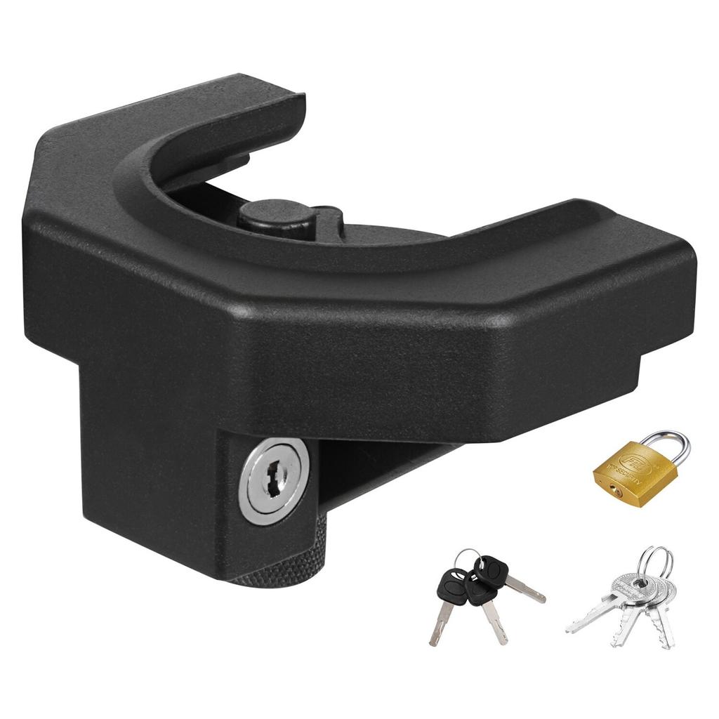 Trailer Hitch Lock Kit, Compatible with 58.7 mm Couplers, Heavy-Duty Anti-Theft Trailer Ball Lock with 3 Keys & Padlock, Prying-Resistant &