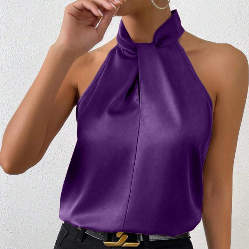 

2025 лето новый стиль халтер шея без рукавов жилет топ A0017 XL