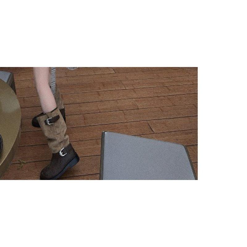 Women's Retro Boots with Buckles, Slimming Boots, Women's Shoes