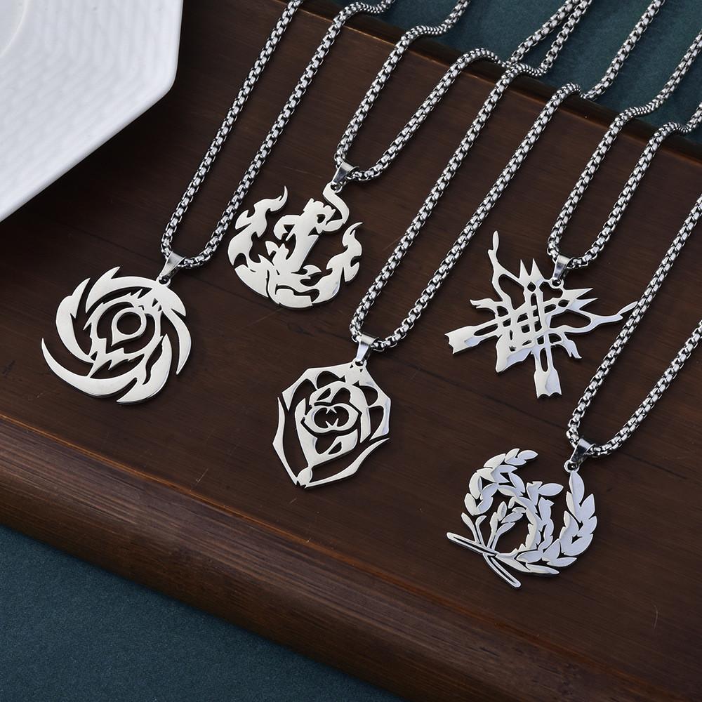 And Fashionable Unique Stainless Steel Long Necklace With Geometric Design For Wear Unisex