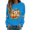 Women's Casual Long Sleeve Halloween Print Neck Top