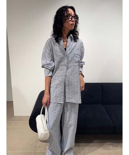 Emi LBLU Women's Semi-Sheer Pajama-Like Pants, 13WFP251070,