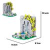MOC Mittelalterliche Burg Pirateninsel Festung Bausteine Straßenansicht Haus Möbel Buchhandlung Filmszene Zubehör Spielzeug