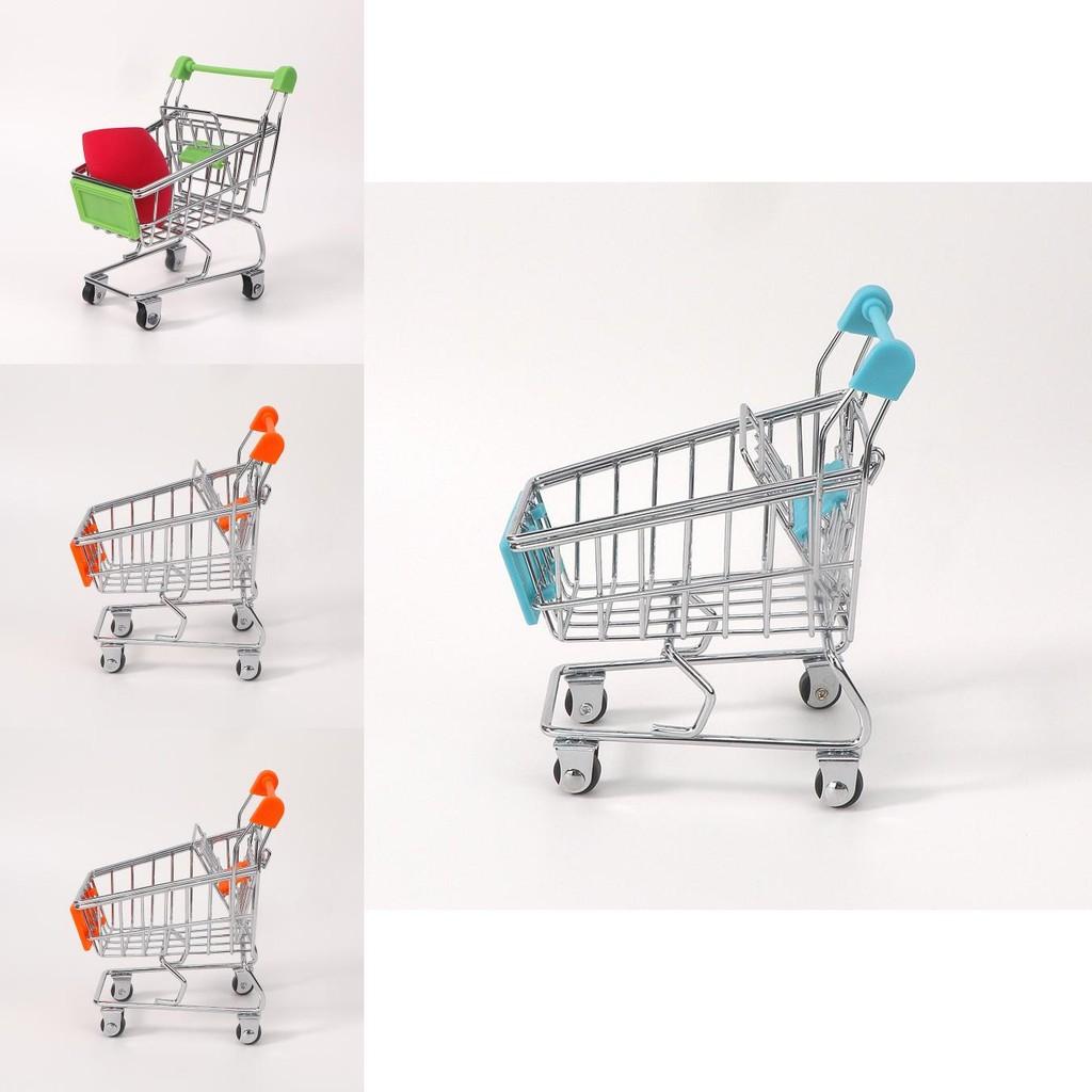 Children Small Metal Shopping Basket With Interactive Features For Role Play
