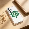Four L-leaf Clover Phone Case For Samsung S25,24,21,22,23,30,Ultra,20,Plus,Fe,Lite,Note Transparent Cover