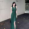 Pure desire style fashion high-end V-neck vest skirt women's summer new slim and thin temperament dress