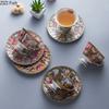 BRCeramic Black Tea Mug Saucer Retro Afternoon Tea Coffee Cup Saucer Sets Couple Cup Set Home Creative Drinkware Mug New Home GiftEY