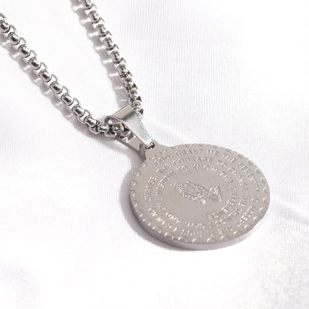 European Retro Hip Hop Titanium Pendant Necklace