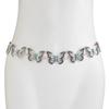 Retro Ethnic Butterfly Waist Chain Gold Silver Color Imitation Turquoise Body Jewelry Belly Chain for Women Sexy Bikini Adjustable Belt Y2K Vintage