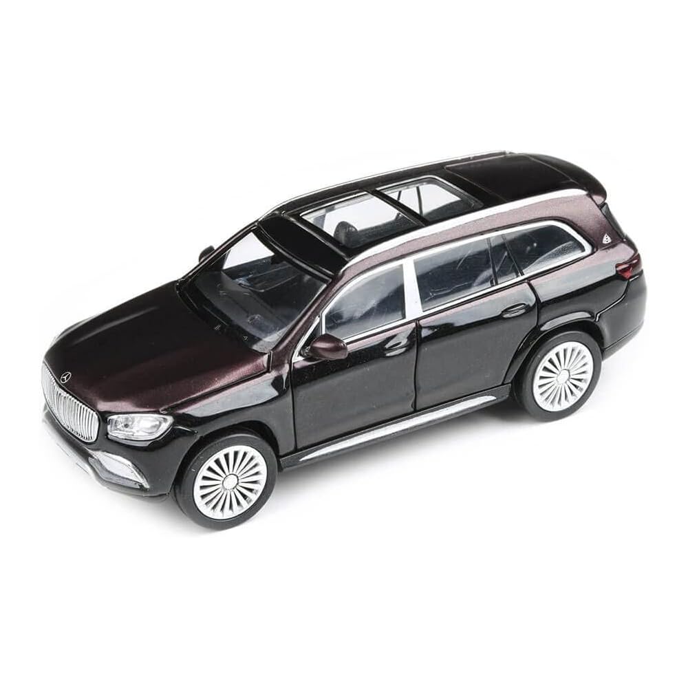 JADI Mercedes-Maybach GLS Obsidian Black/Rubellite Red LHD 1/64 Scale Model PA55304