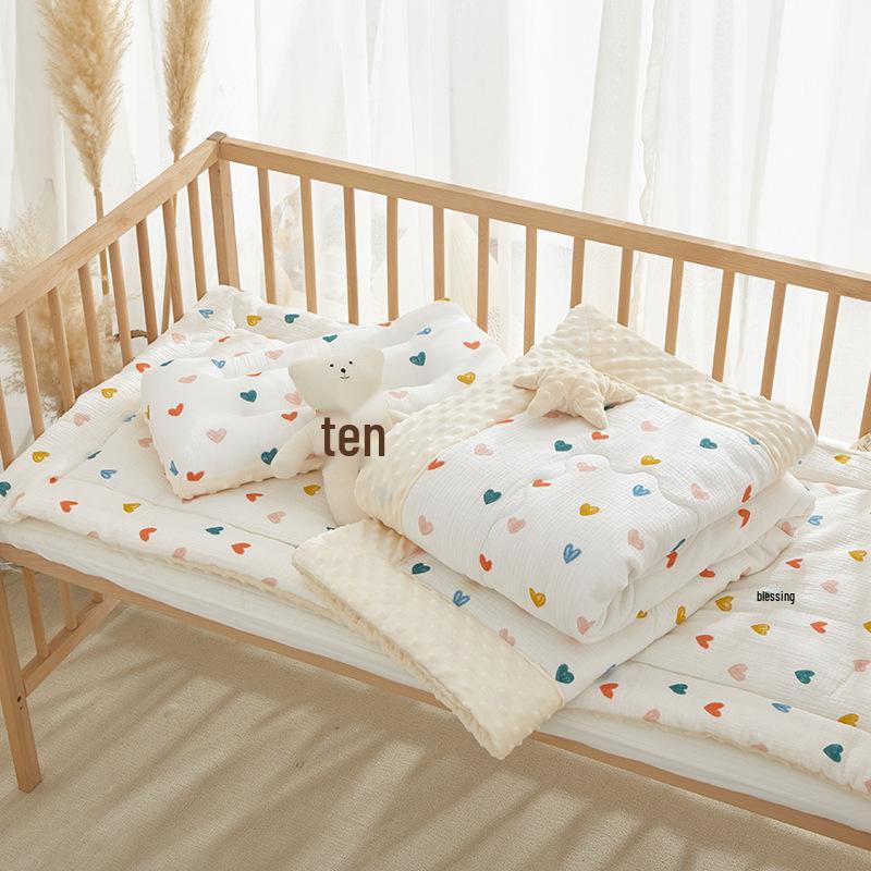 Set de lenjerie de pat pentru copii de grădiniță Clasa A: Plapumă, Pătură, și Pernă