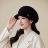 Middle-aged and elderly hats, female rabbit fur warm knitted cap, grandmother casual versatile and cold-proof old lady wool hat