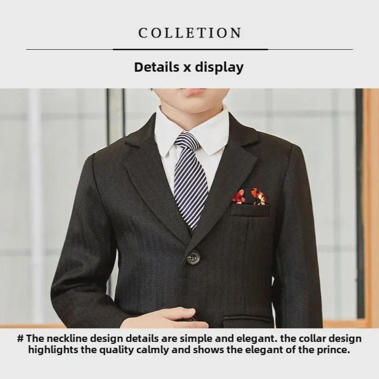 Boys' Autumn and Winter Formal Suit for Weddings and Events – Children's Dress Coat Set