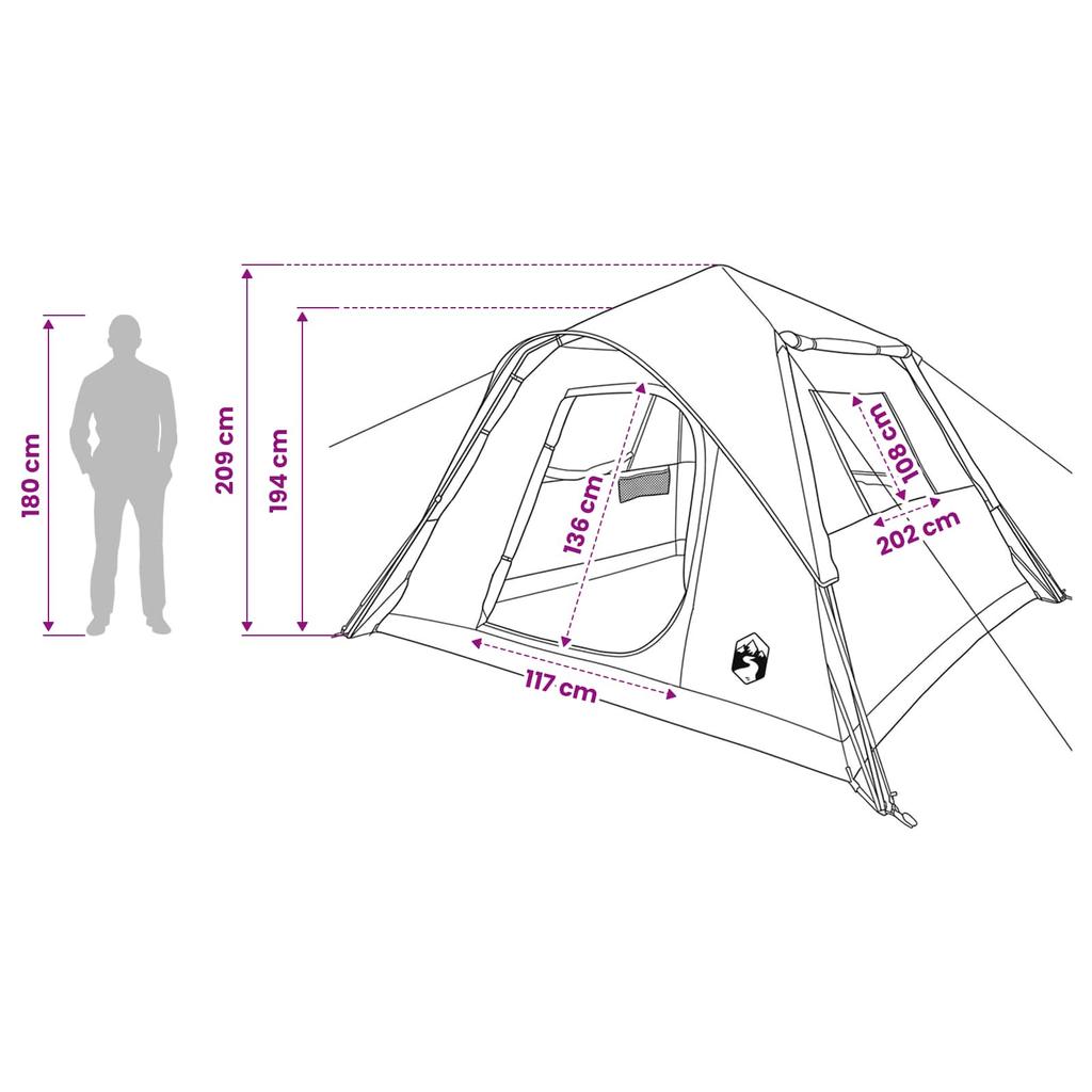 Instant Tent Green 305 x 275 x 190 cm Polyester and Steel